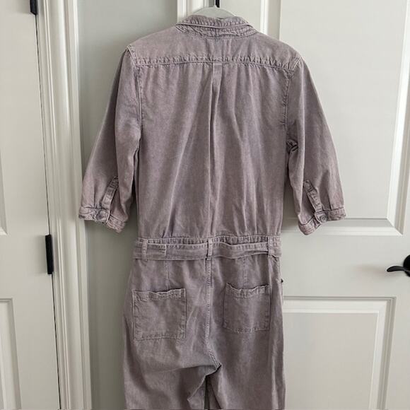ba&sh Frida Denim Jumpsuit Faded Purple Wash Medium - Picture 9 of 13